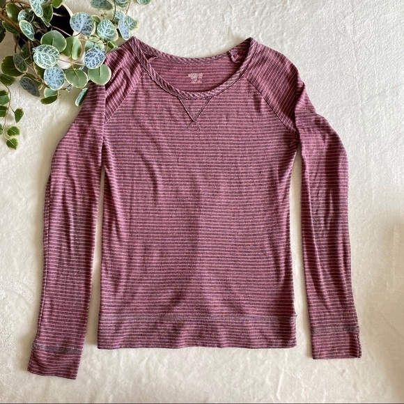 Purple striped Mossimo Supply Co. long sleeve top - Picture 1 of 2